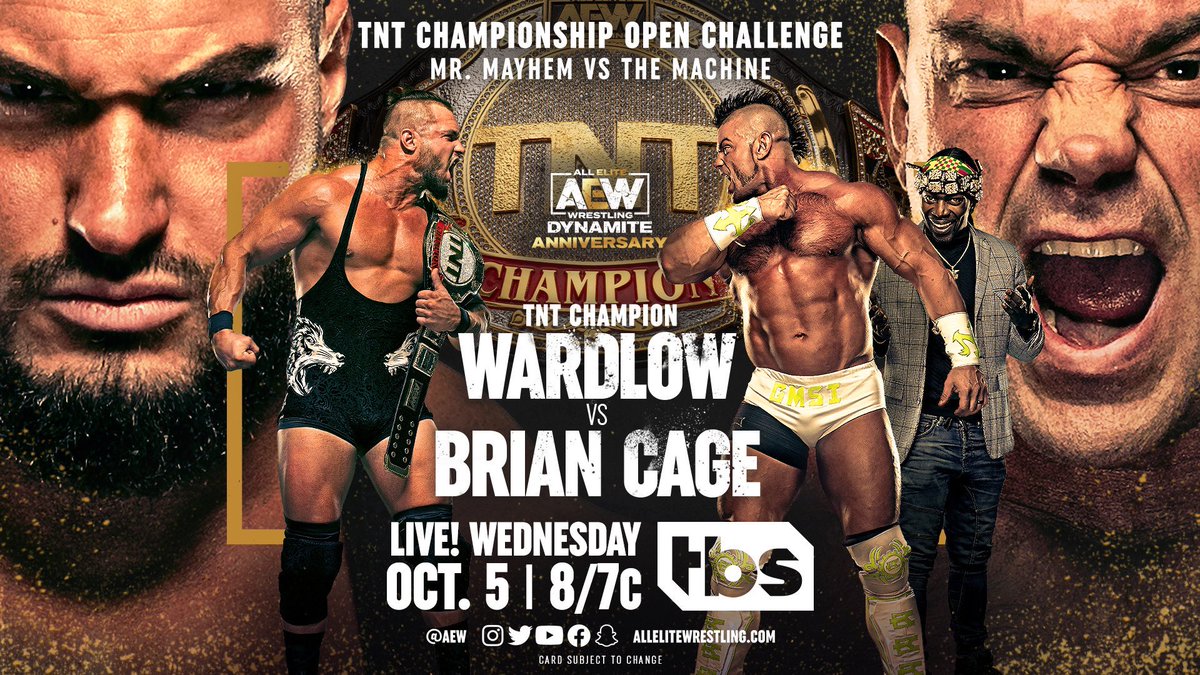 MadeTheMayhem's tweet photo. Tonight, there’s only one machine causing mayhem and the other will be left fully broken down within the heap of their own failure. Brian Cage, you’ll learn that you’re entering my world and quickly find out you can’t hang with the Face of TNT! https://t.co/rGQXSEBvy0