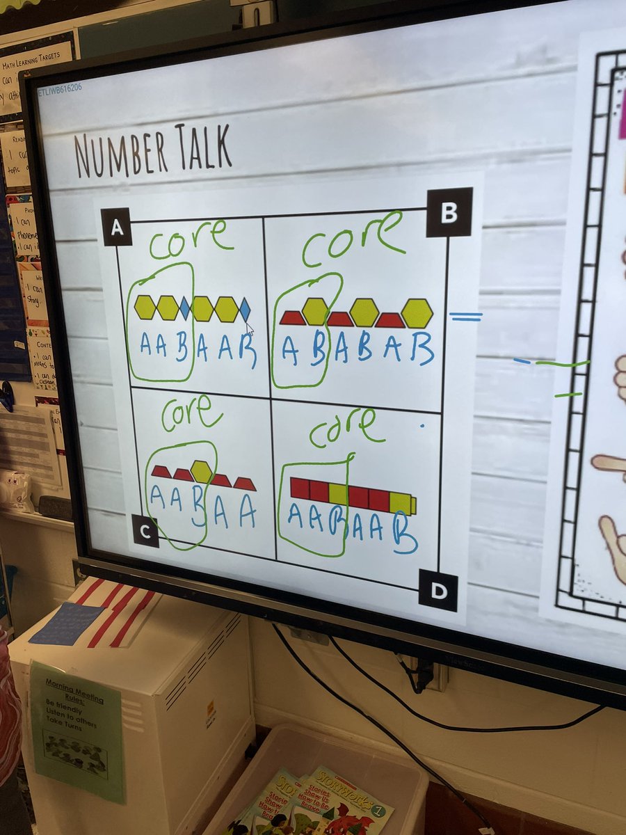 MrsGravesTeach's tweet image. Students loved building patterns with cubes &amp;amp; exploring Which One Doesn’t Belong for our SHORE routine. @TallwoodElem #Math #WolvesatWork