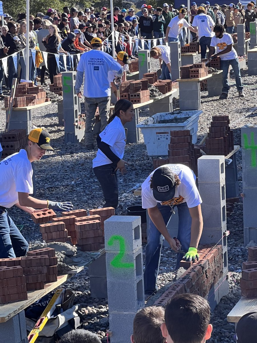 What an amazing day at Masonry Ed Day in Gold Hill! Mason Ridenhour laid 301 bricks in 20 minutes, taking home 1st place in the Jr. Spec Competition! Along with his tender, Braxton Smith, this is the first win for East Rowan at this competition! 

#wEReast #bettERtogethER
