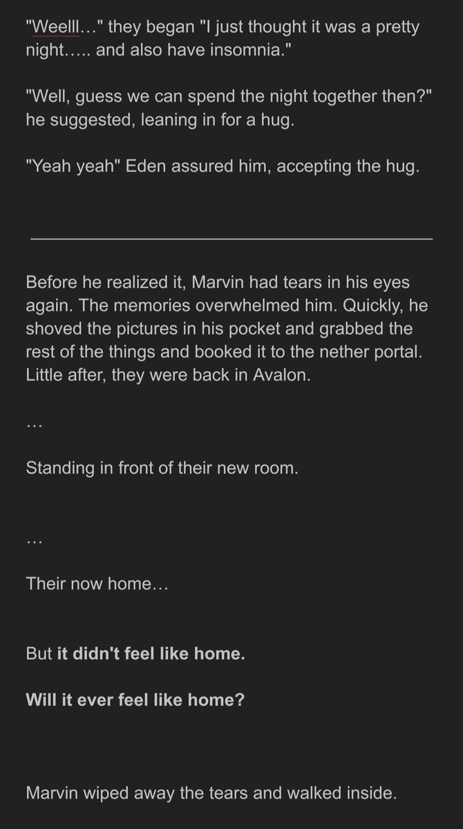 StoryHasAtve0m's tweet photo. SO, LITTLE SHORT CANON ONE SHOT OF OTHERCRAFT SMP, ENJOY! (THIS WAS APPROVED BY @edenn_loll )
#writing #oneshot https://t.co/u1CBZ5PmbX