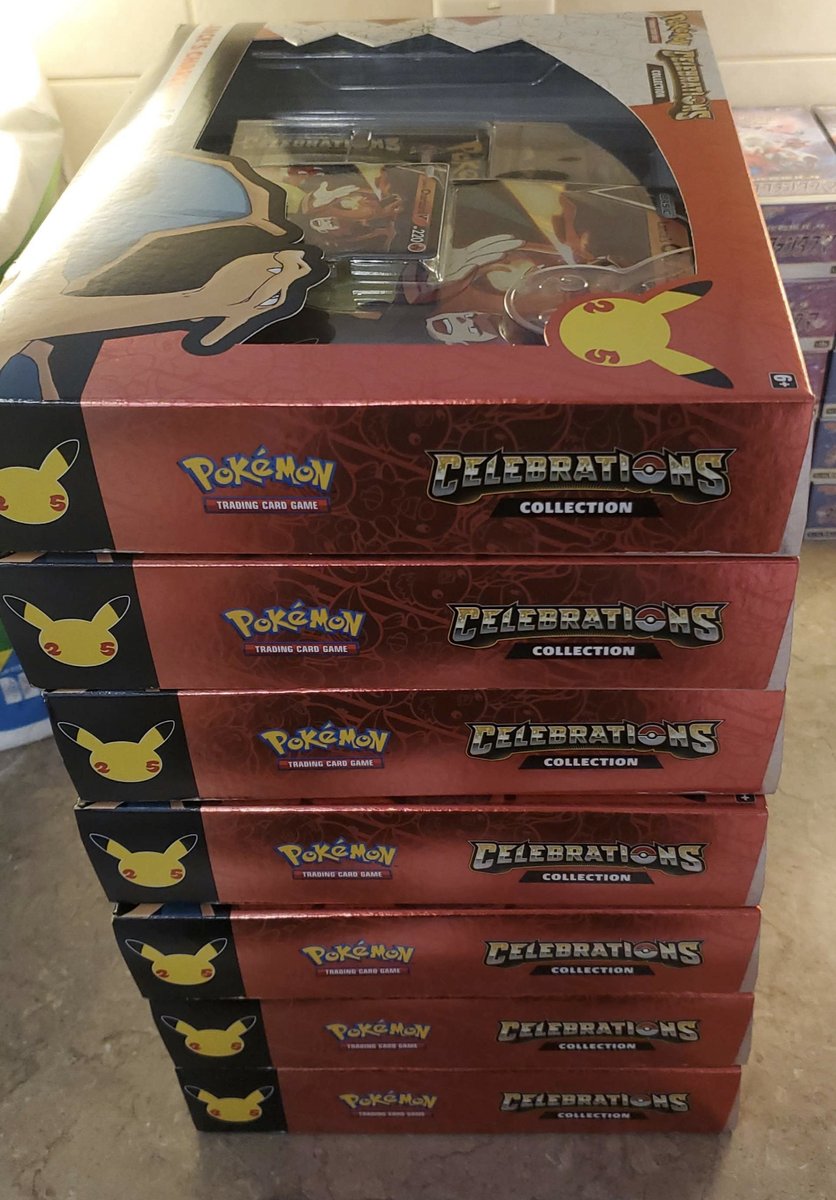 boosterboxplug's tweet photo. ALERT 🚨🚨 ALERT  🚨🚨
I'M BACK! Live tonight 9pm EST on TikTok! 📣📣
Tonight I am giving away these Charizard Celebrations Boxes !
COME HANGOUT!
Also my website has changed, I am in the process of adding supply to it now, it will be live at 9pm EST.
https://t.co/QLQxWQa23c
 💥 https://t.co/wcURH3yERl