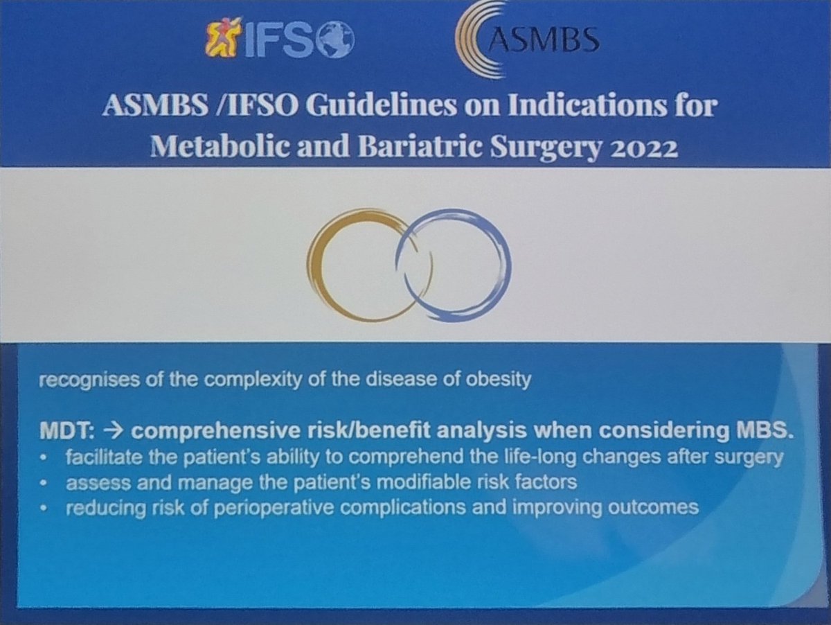 .<a href="/KowLilian/">Lilian Kow</a> Multi disciplinary team is key in risk benefit analysis when considering Metabolic bariatric surgery #ANZMOSS2022 #MDT #obesity