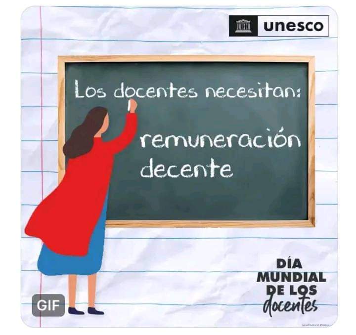 En #Venezuela los docentes no cuentan con Seguridad Social y un salario digno suficiente como ordena el #Art91CRBV, el cual no cubre ⅓ de la Cesta Básica.

Para tener futuro, hay que sacar de la pobreza a la educación y a los educadores para que el país pueda recuperarse.