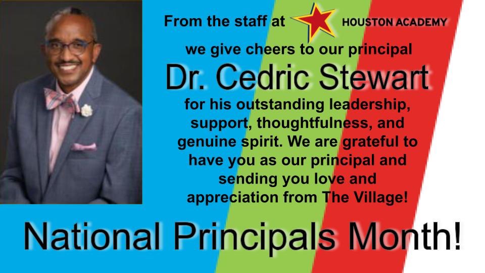 Commander in Chief of our #JHAstars! ⭐️ #NationalPrincipalsMonth #AldineConnected