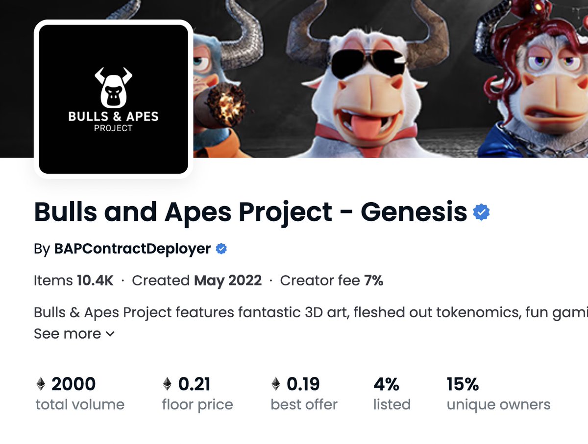 Bulls and Apes Project tweet media