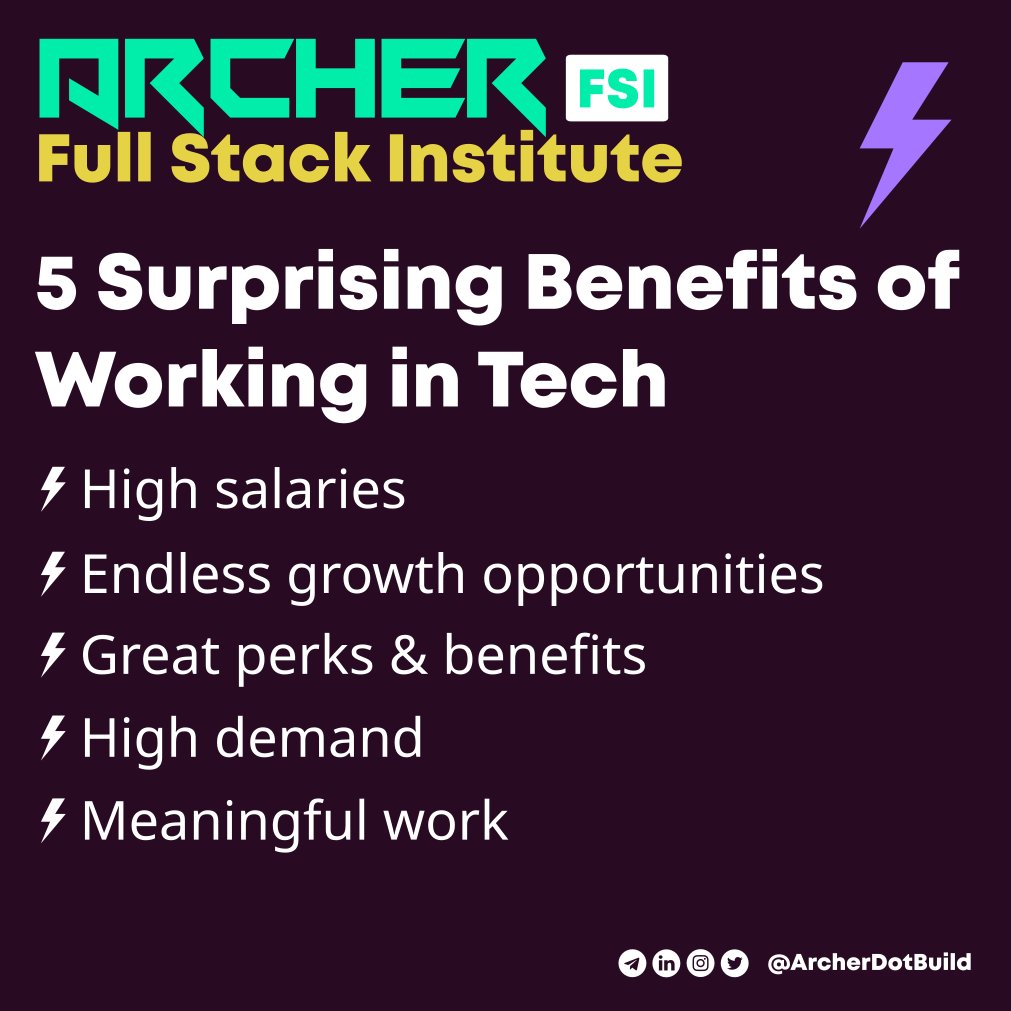 ArcherDotBuild's tweet photo. 5 Surprising Benefits of Working in Tech
-
5 Beneficios Sorprendentes de Trabajar en Tecnología
-
➡️➡️➡️ https://t.co/m2HDrpM3nK