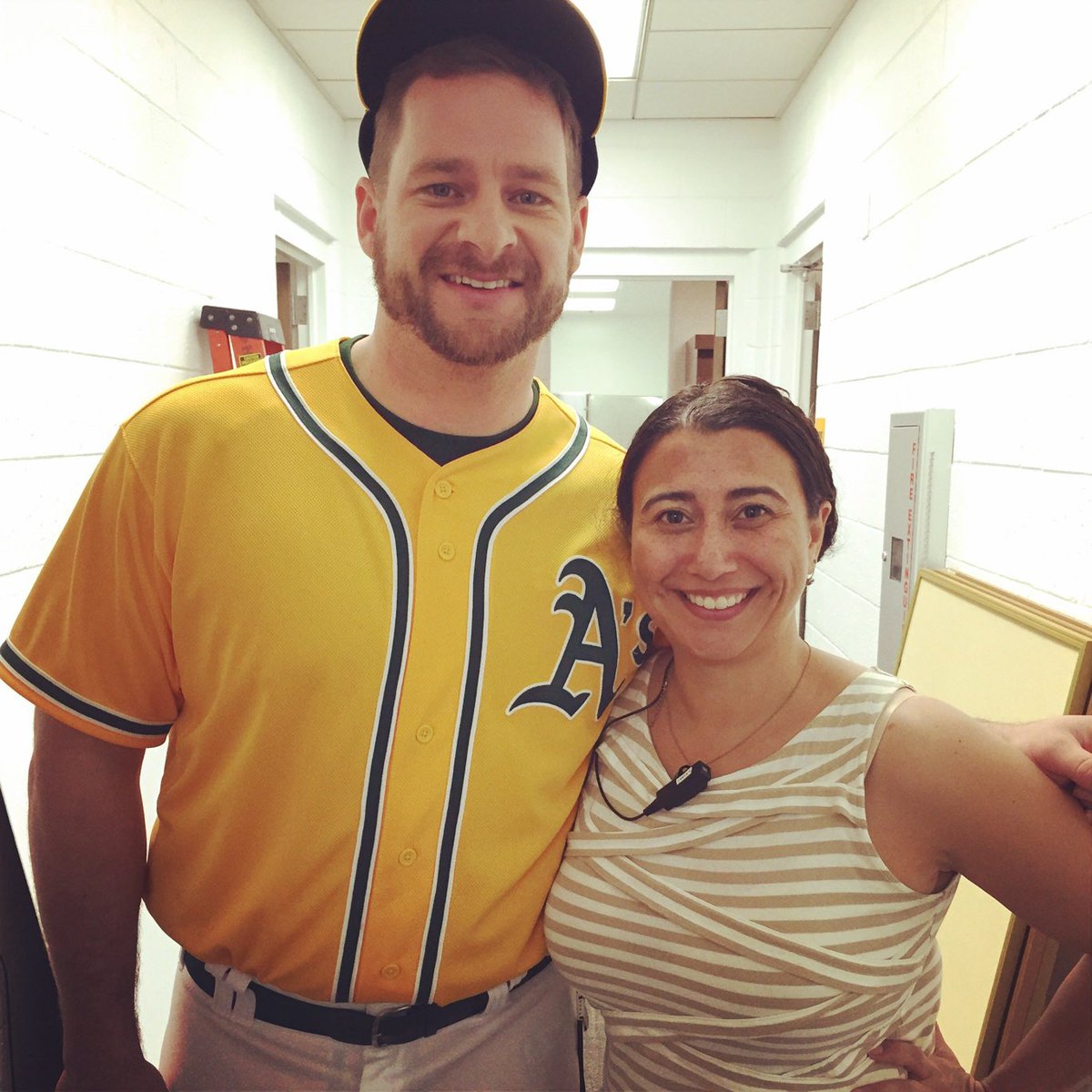 NorCalSoCalTC's tweet photo. ⁦@SVogt1229⁩ Thank you for playing your heart out and being a good human. It was a pleasure making the ⁦@Athletics⁩ commercials with you and the gang in AZ in 2016/2017. Wishing you and your family a happy retirement. #IBelieveInStephenVogt https://t.co/1j0qIUY2GY