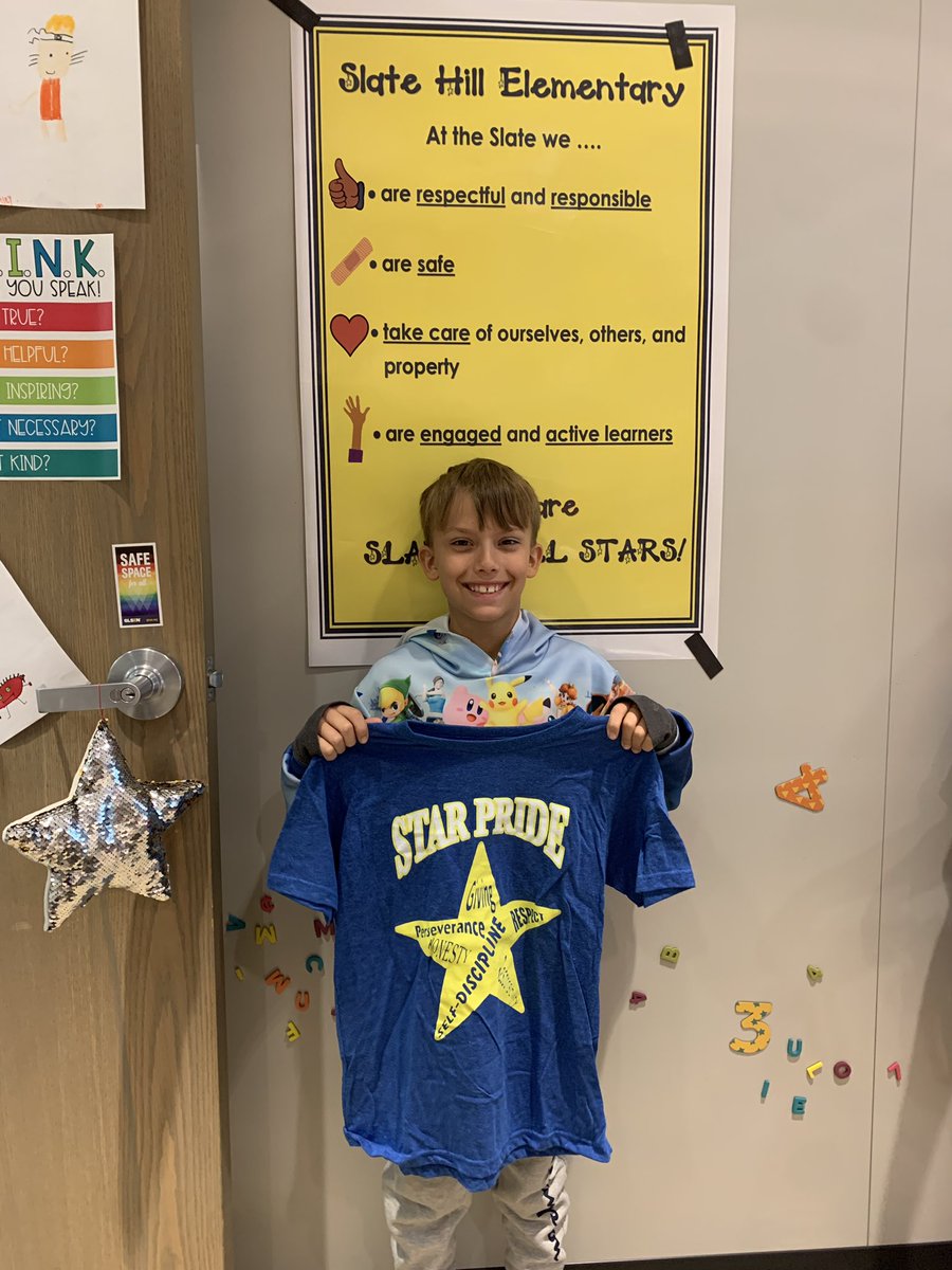 SlateHillStars's tweet photo. Check out these Slate Hill Star ⭐️ Students! We are so proud of how they follow our expectations and are a positive role model for other students! #positivephonecallhome #theSlate #itsworthit https://t.co/CJHYrNXhI4
