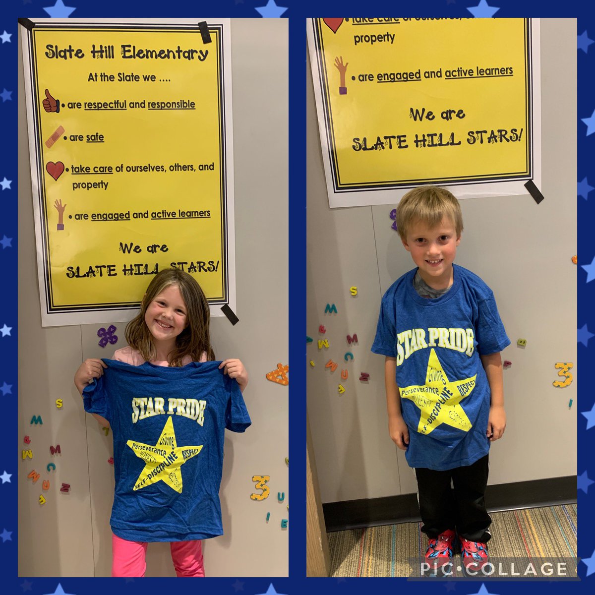 SlateHillStars's tweet photo. Check out these Slate Hill Star ⭐️ Students! We are so proud of how they follow our expectations and are a positive role model for other students! #positivephonecallhome #theSlate #itsworthit https://t.co/CJHYrNXhI4