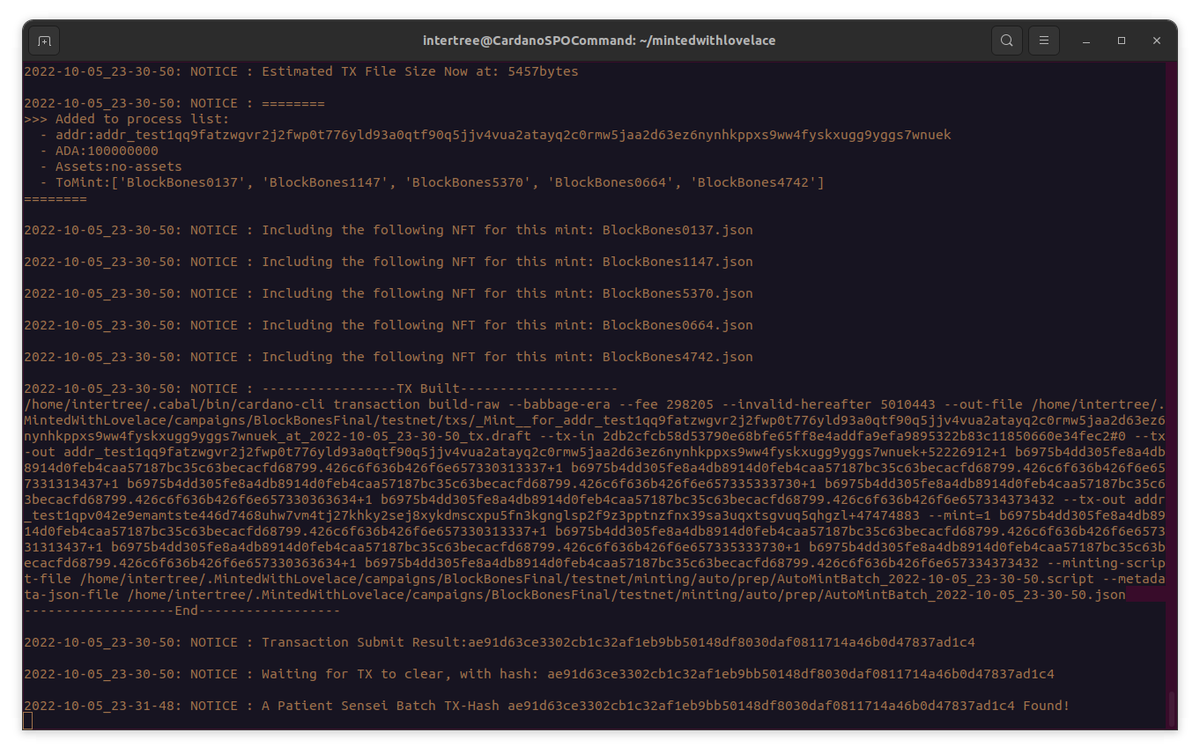 intertreeJK's tweet photo. The @BlockBones Preview Testnet Minting Campagin Tests, have begun!

Gotta love being able to Batch Process your Mints into single transactions and reduce your Protocol fees in the Process hey!

Powered by @MintedWithLove

P.S. If know where to look, you may see some test mints https://t.co/1AB6Me69xQ