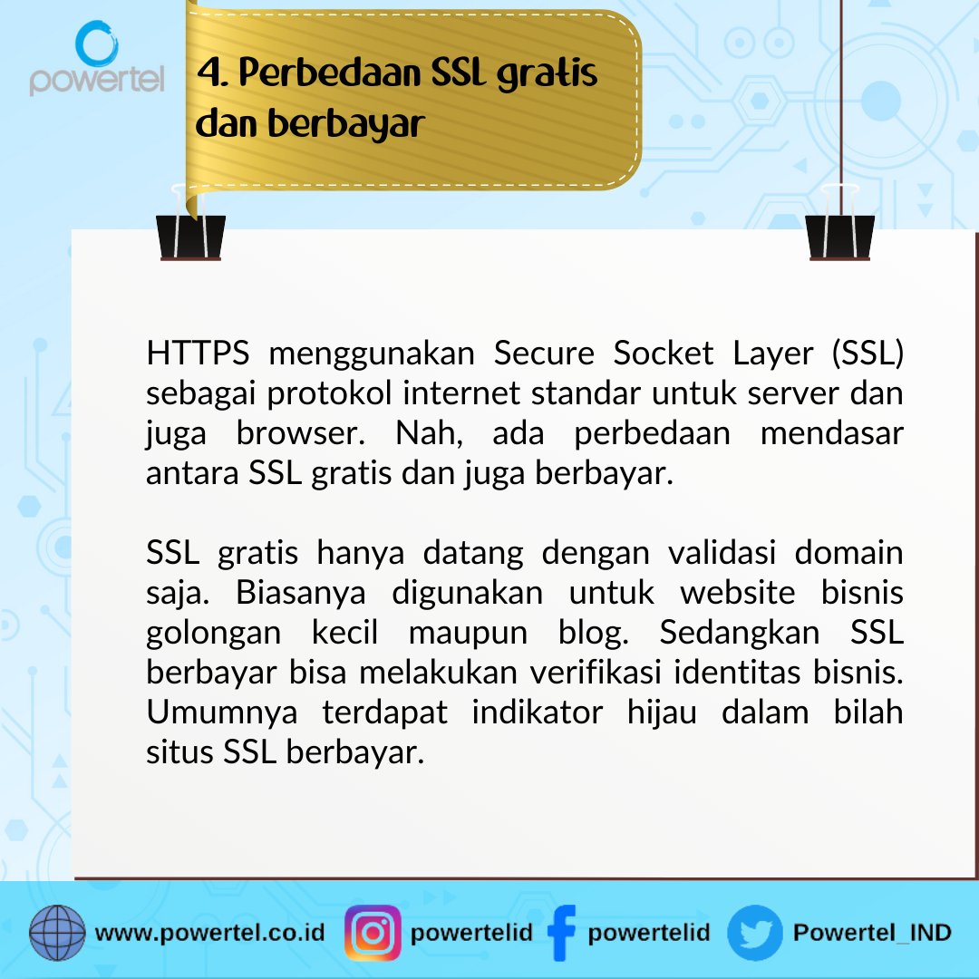 Powertel_IND's tweet photo. Fakta Menarik HTTPS, Bikin Situs Lebih Terjamin?

#infointernet #website #https #seputarinternet #infowebsite  #usersecurity #websitekekinian #situsaman #situsamandanterpercaya #jaluraman #situsresmi #faktamenarik  #trendkekinian #hypertexttransferprotocolsecure #powertelid https://t.co/TuUJjOXSbj