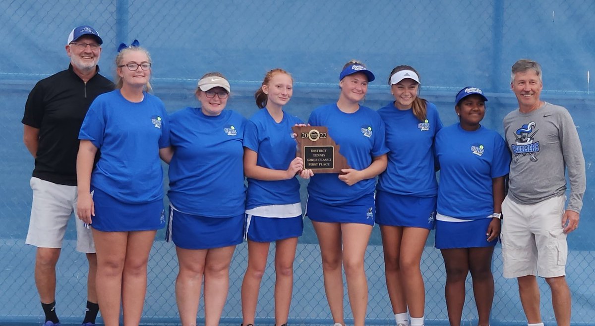 CCHSCavs_Tennis's tweet photo. Your @CCHSTennis4 Lady Cavaliers edged out a fantastic Lebanon team 5-4 to take the DISTRICT CHAMPIONSHIP!  Way to play, ladies! 💙🎾🖤💪 @CCHS_Activities @CchscavsA @CCHSCavs https://t.co/EI8V97F3ic