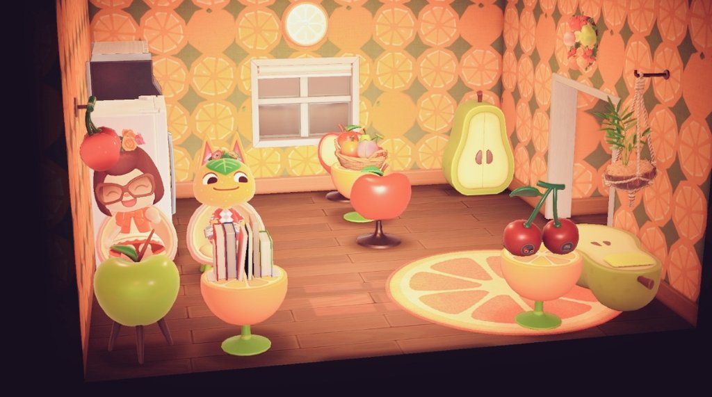 SnarkySquash's tweet photo. Redid #acnhTangy's house! Mostly because I hate that peach baby monstrosity that was in there. #HappyHomeParadise #ACNH https://t.co/3YKuvSBVOQ
