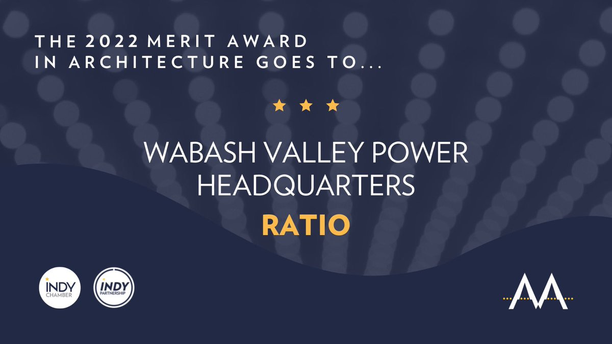 IndyChamber's tweet photo. Our #MeritAward in the #Architecture category goes to… @RATIOglobal for its work on the @WabashValleyPwr headquarters! Congratulations, RATIO! 

#MonumentalAwards | @IndyPartnership https://t.co/DhRXbMumuG