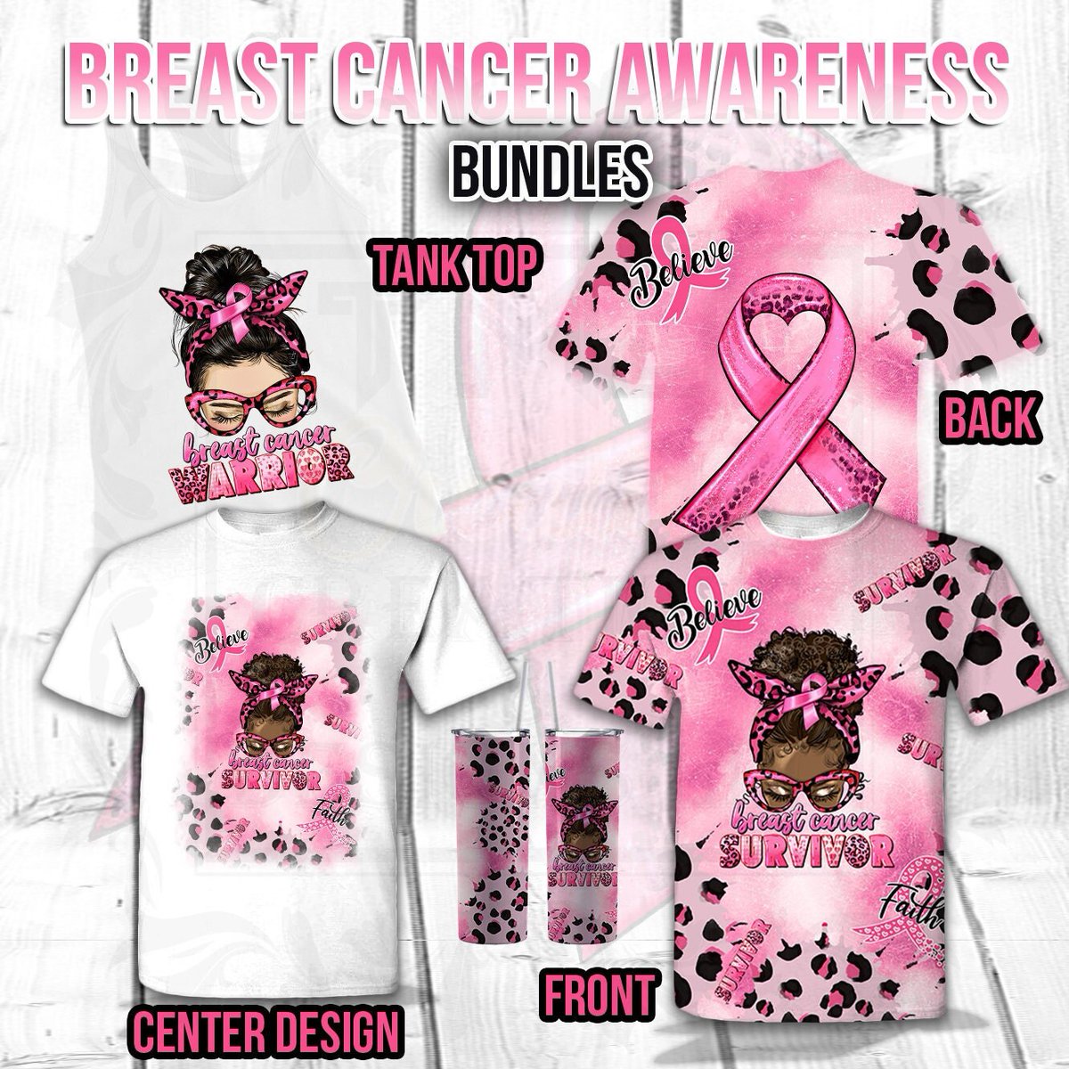 tmj_events's tweet photo. Excited to share the latest addition to my #etsy shop: BREAST Cancer SURVIVOR Or WARRIOR Messy Bun T-Shirt and Tumbler Bundle Breast Cancer Allover 3D Shirt Cancer Tumbler Bundle #LovePink #BreastCancerAwareness #CancerSucks #BreastCancer #InOctoberWeWearPink https://t.co/lCEyiSgt3I