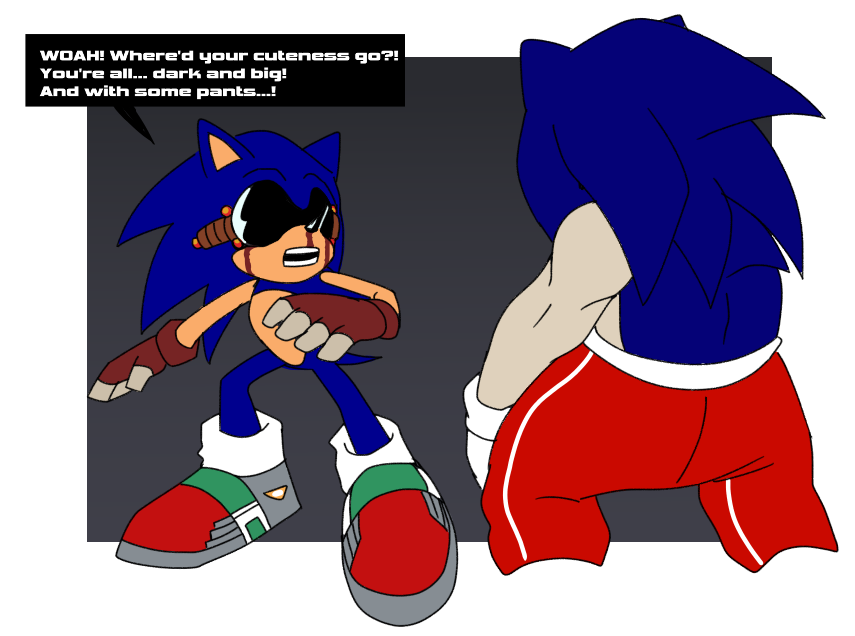 Sonic exe and gisnt sonic by sonicMVA -- Fur Affinity [dot] net