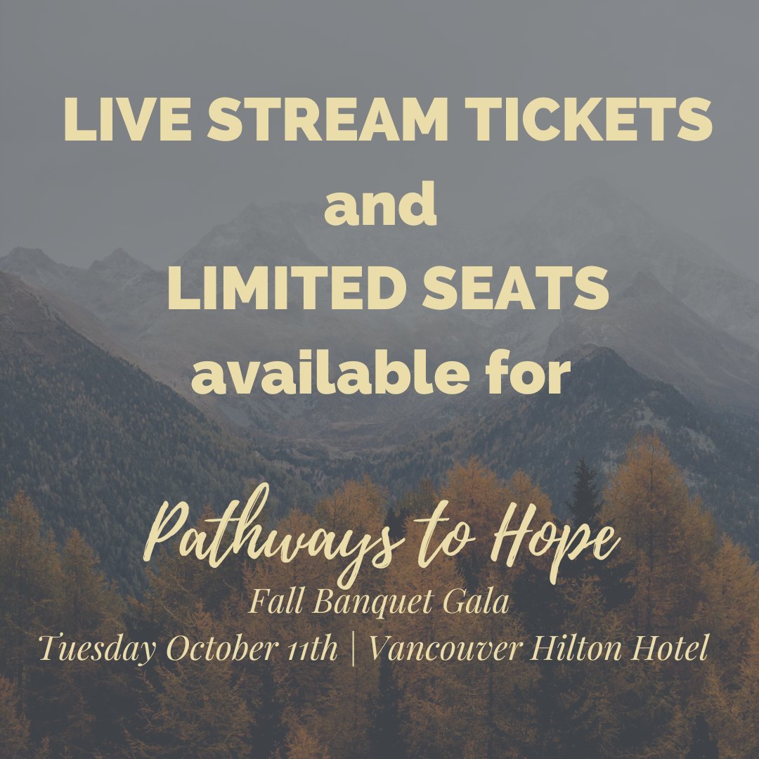 Pathways180's tweet photo. We have limited seats available for Pathways Banquet on Tuesday, October 11th. You must call to reserve your ticket between 10-5 this Thursday and Friday - 360-834-7256. 

We are also offering Live Stream Tickets online now for $20 each. Visit https://t.co/SlwayWc9vC to sign up! https://t.co/jjfYlvKvT3