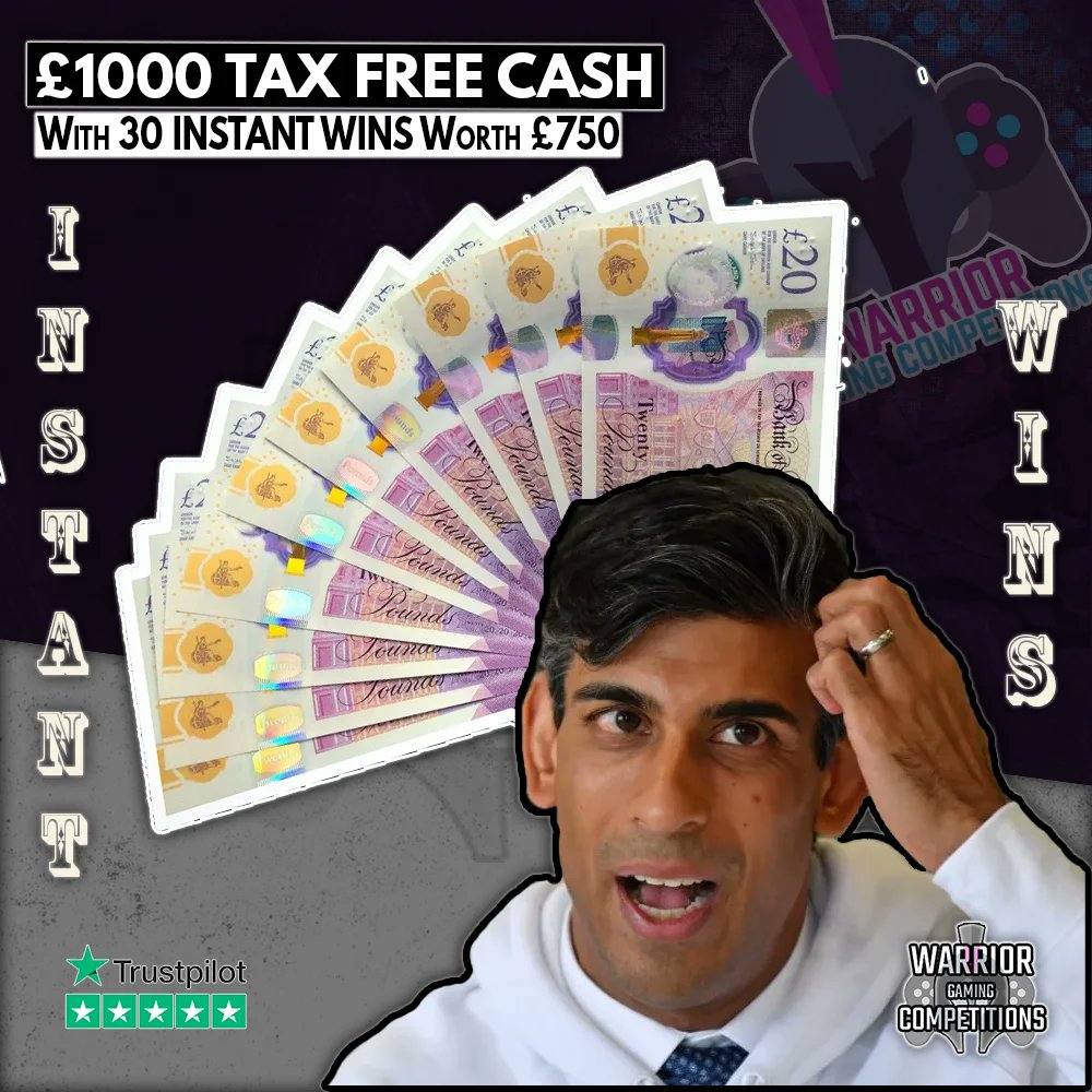 Warrior_comps's tweet photo. Morning Warriors! 

Seems most of Team WGC have caught whatever has been going round so feeling a bit under the weather. 

£1k cash is still up for grabs with Instant Wins too! 

We do this for you, suggest a comp you'd like to see. 
https://t.co/ByQkEmHf5E https://t.co/mx83ZJxHy1