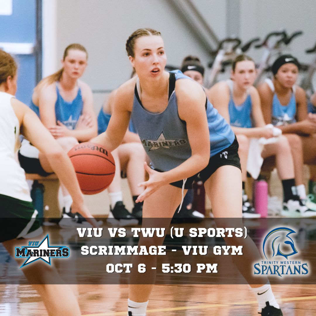 🏀 WBB: Check out the Mariners this Thursday in an exhibition scrimmage against <a href="/USPORTSca/">U SPORTS</a> side <a href="/TWUSpartans/">TWU Spartans</a> -- a top team that went 16-4 last season in Canada West action.

📆 Thursday Oct. 6 - 5:30 p.m.
📍 <a href="/VIUniversity/">VIU</a> Gym
🎟️ Admission by donation
#VIUMariners #VIU #Nanaimo