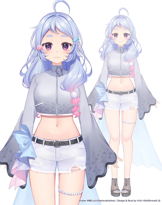 Vtuber「岸寝ふぉか()」ちゃんのデザイン・イラストを担当させていただきましたよろしくお願いいたします!初配信は10/8(土)19時からだそうです～チャンネル↓ 