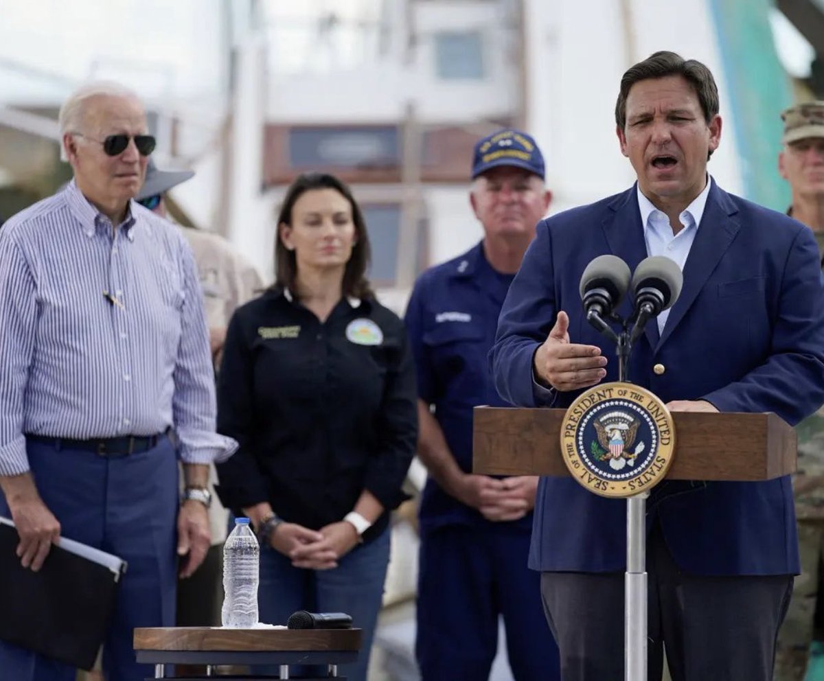 Hard to fathom this masterclass by @GovRonDeSantis. Ian hit 1 week ago cutting through FL.98% of power back. Water in Lee running.Pine Island severed bridge open.Sanibel bridge repaired by month’s end.Fuel delivered.Roads open.Publix open. Water, food, hot meals #FloridaStrong