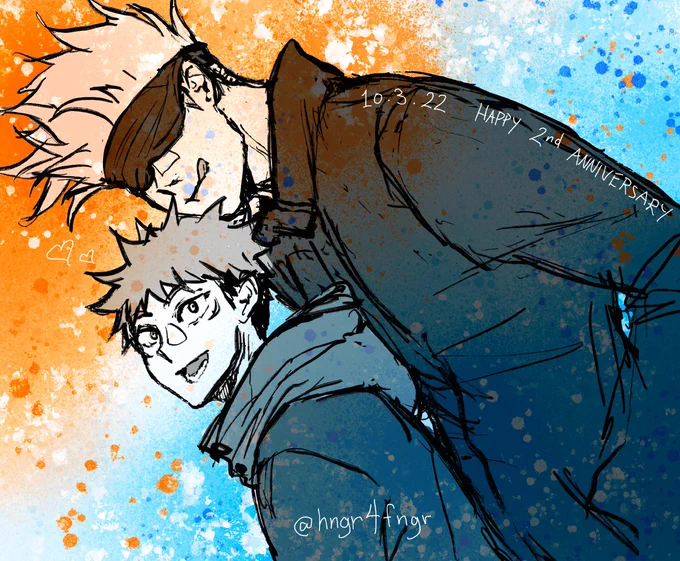 [ goyuu 五悠 ]i'm a few days late but it's been two years since JJK anime started...  