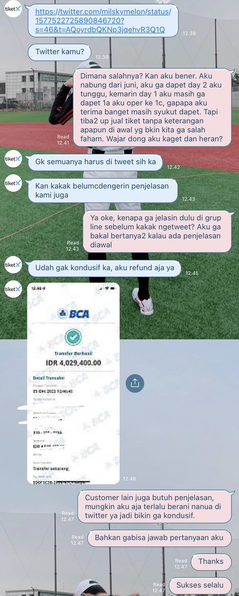 milskymelon's tweet photo. kak bahasanya kalau bisa harus ngenakin, kalau gak solusinya refund sepihak 👍🏻 https://t.co/tbVoQ7cCZl