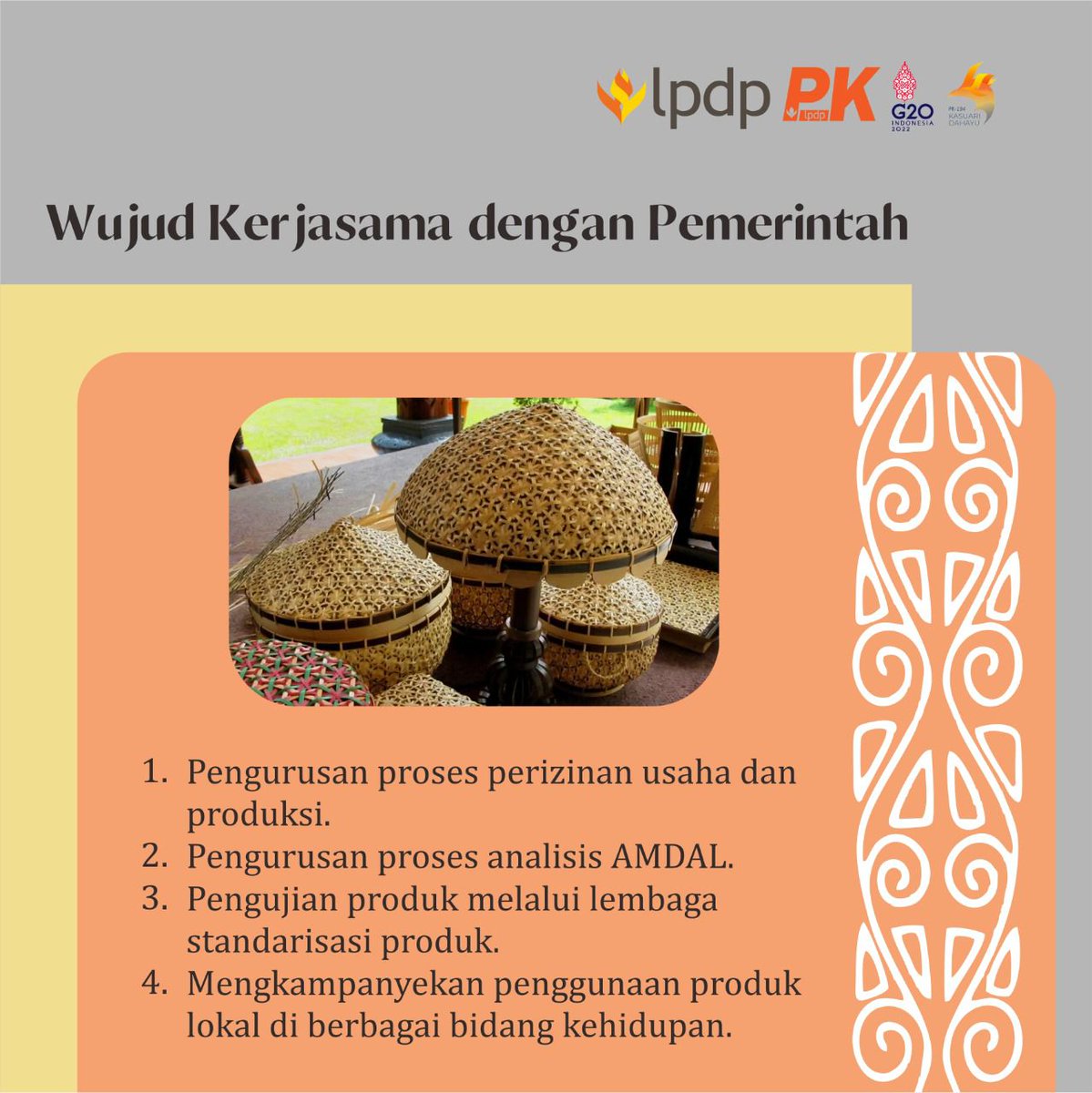 ArielAloysius's tweet photo. Kampanye Sosial Day-9

Sinergi yang baik dengan pemerintah dalam hal perizinan, standarisasi, hingga pemasaran produk merupakan salah satu langkah yang penting dalam meningkatkan produktivitas produk lokal kita agar bisa berdaya saing tinggi di pasaran. https://t.co/QRy2s8785S