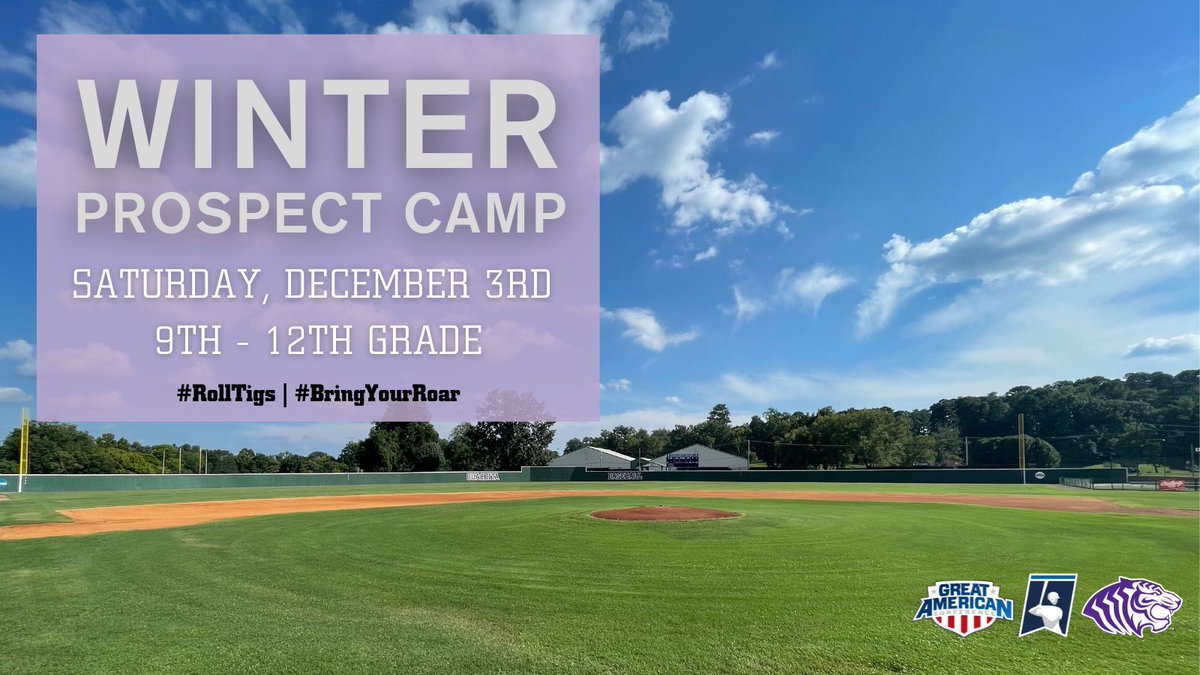 ❄️ Winter Prospect Camp ❄️

🗓️ December 3rd 
⏰ 10:00
📍 Rab Rodgers Field
🔗 ouachitatigerbaseballcamps.com

Get a thorough evaluation from our coaching staff at our Winter Prospect Camp. Spots are limited.  

#RollTigs | #BringYourRoar