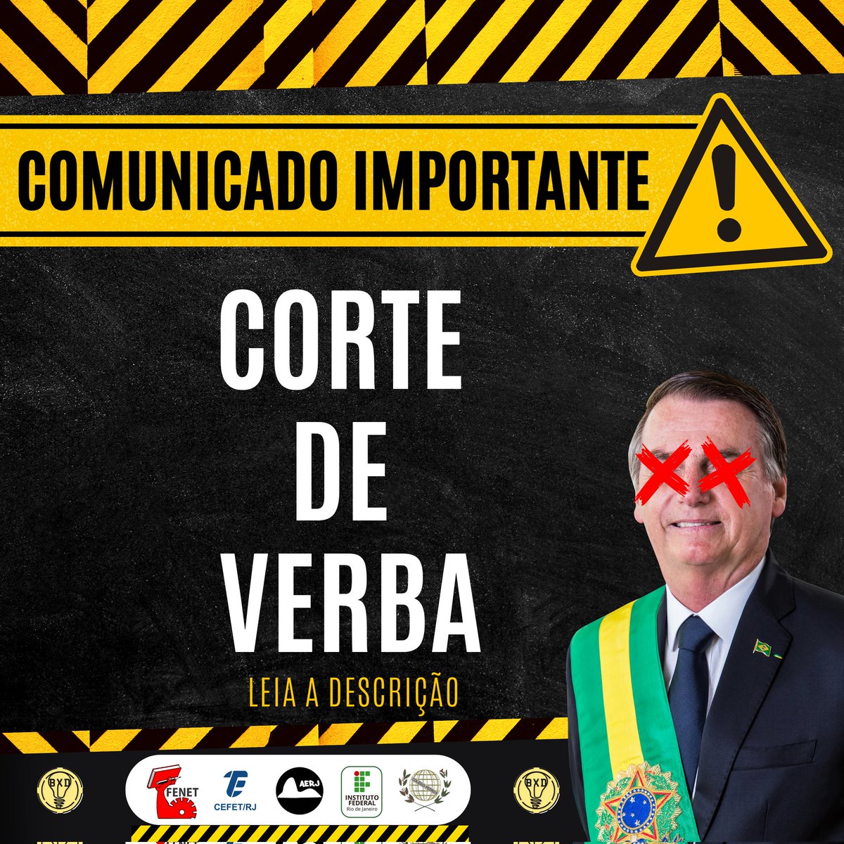 GremioBXD's tweet photo. Diante dos fatos noticiados o Grêmio BXD vem por meio desse repudiar os cortes feitos pelo governo genocida de Jair Bolsonaro às instituições federais e dizer que nós, estudantes, não vamos nos calar!!!

#ConfiscoNaEducação https://t.co/uVHSGSMIuw