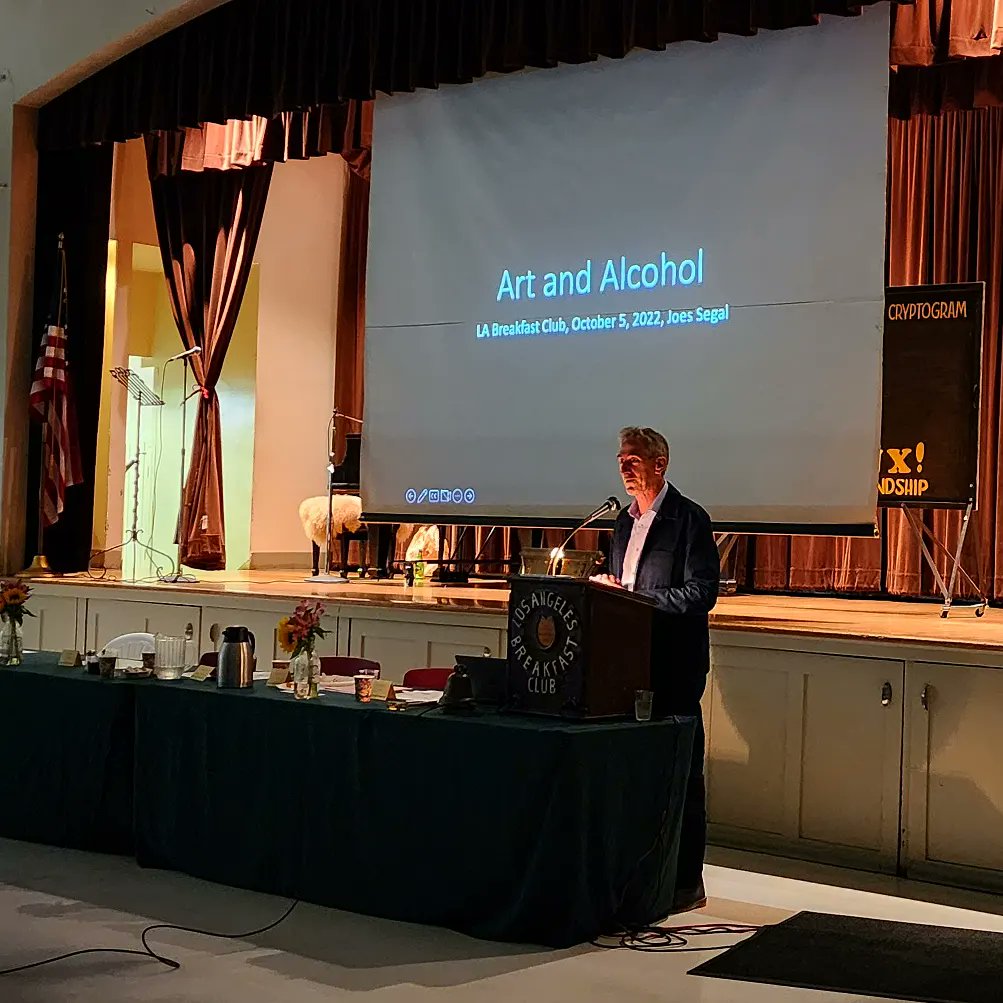 labreakfastclub's tweet photo. Cheers to Joes Segal, Chief Curator at the @wendemuseum for sharing his "Art &amp; Alcohol" presentation with us this morning 🍻

#onwednesdayswelabc #artandalcohol #wendemuseum #joessegal #losangelesbreakfastclub #labc #since1925 #friendshipauditorium #LosFeliz #labreakfastclub https://t.co/ZePcCt8N2w