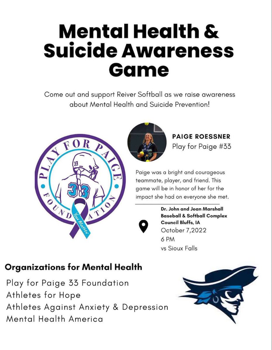 Come out and support!! #playforpaige33 💜💙