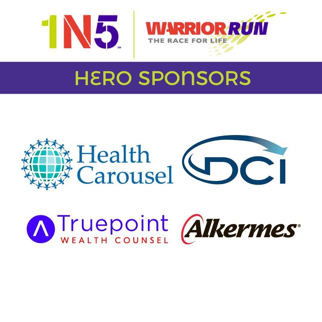 1N5_org's tweet photo. It’s day 3 of #SponsorAppreciationWeek + only 3 days away from the #WarriorRun! Today we’re #thankful our #HEROSPONSORS for sharing our vision for optimal #mentalhealth: @healthcarosel @TruepointWealth, @DCIntegration, + @Alkermes
for your #support and #sponsorship! https://t.co/kCRV9ow5kK