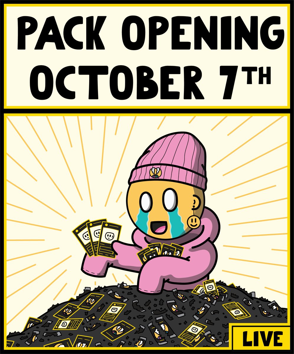 DentedFeelsNFT's tweet photo. Pack Opening Day ✨

Beginning October 7th at 2 pm PST ⏰

Twitch Pack Opening Stream, Twitter Space, Special Announcements, Giveaways, and more 😶

Big day for the Feels ❤️‍🩹 https://t.co/w8v9vNk30N