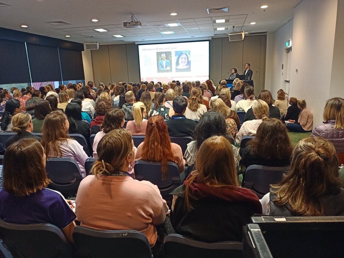 Blake Stewart and Dr Jane Warren smashing a LOT of information about inclusion into a short session, packed to the rafters. Wish it was longer, and that the room was bigger!!! #ECAConference #uow