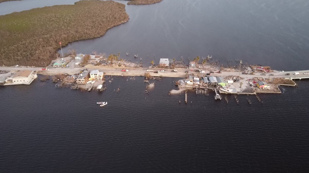 GageGoulding's tweet photo. This is SUPER impressive work by @MyFDOT and the State of Florida. 

Crews rebuilt Pine Island Road after Hurricane Ian ripped apart the road and a chunk of Matlacha. This is the only road on and off Pine Island.

All of this work was done in JUST FOUR DAYS! 😳😳😳

@NBC2 https://t.co/5F64zfWZ7c