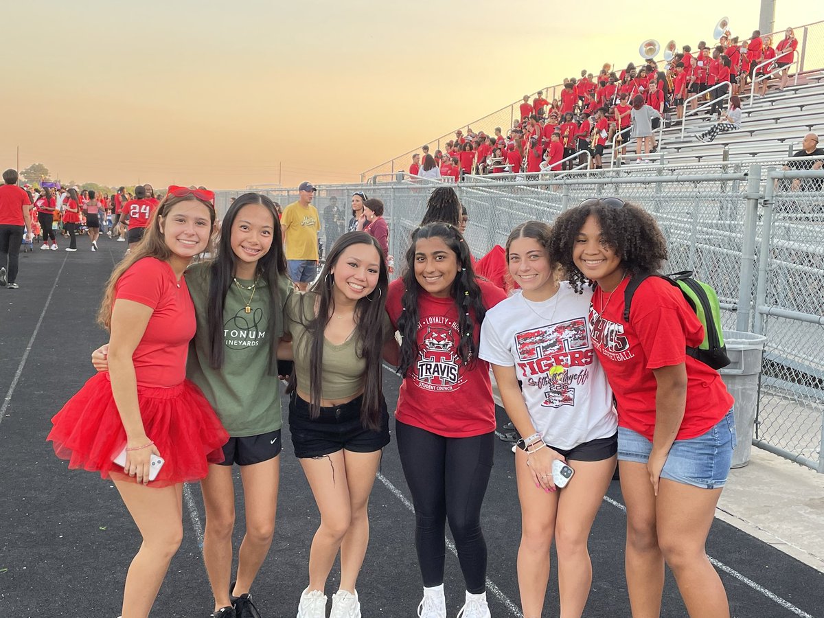 HOCO 2022 with <a href="/THS_Tigers/">Travis High School</a> and my favorite <a href="/THS_ELA/">Travis HS English Dept</a> teachers and students (special appearance by the girl and her milkshake)! Go Tigers! ❤️🐯❤️