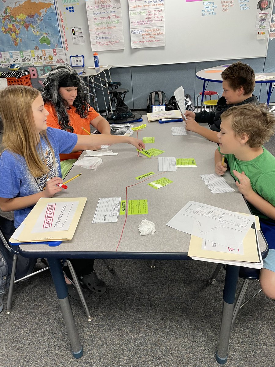 hrjberg's tweet photo. Today, students worked in groups to complete a plot diagram for “The Legend of Sleepy Hollow”.📚🎃🐎#dfe #fifthgrade #readersareleaders #elementsofplot #storystructure #spookyseason @cassie_mclendon https://t.co/XVcfbhbHCf