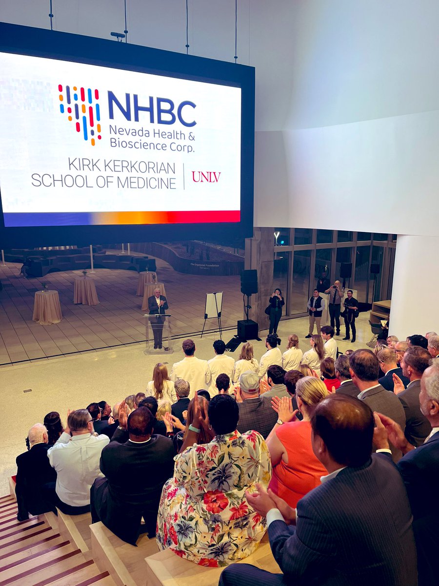 clvbrianknudsen's tweet photo. Tonight, @unlvmedicine unveiled the new and beautiful medical education building. I am thrilled to have @GovSisolak commit to the legislative creation of the Las Vegas Academic Medical District. It’s been a long road, but we’re just getting started in the #LVMD. https://t.co/OyUdvZBmYR