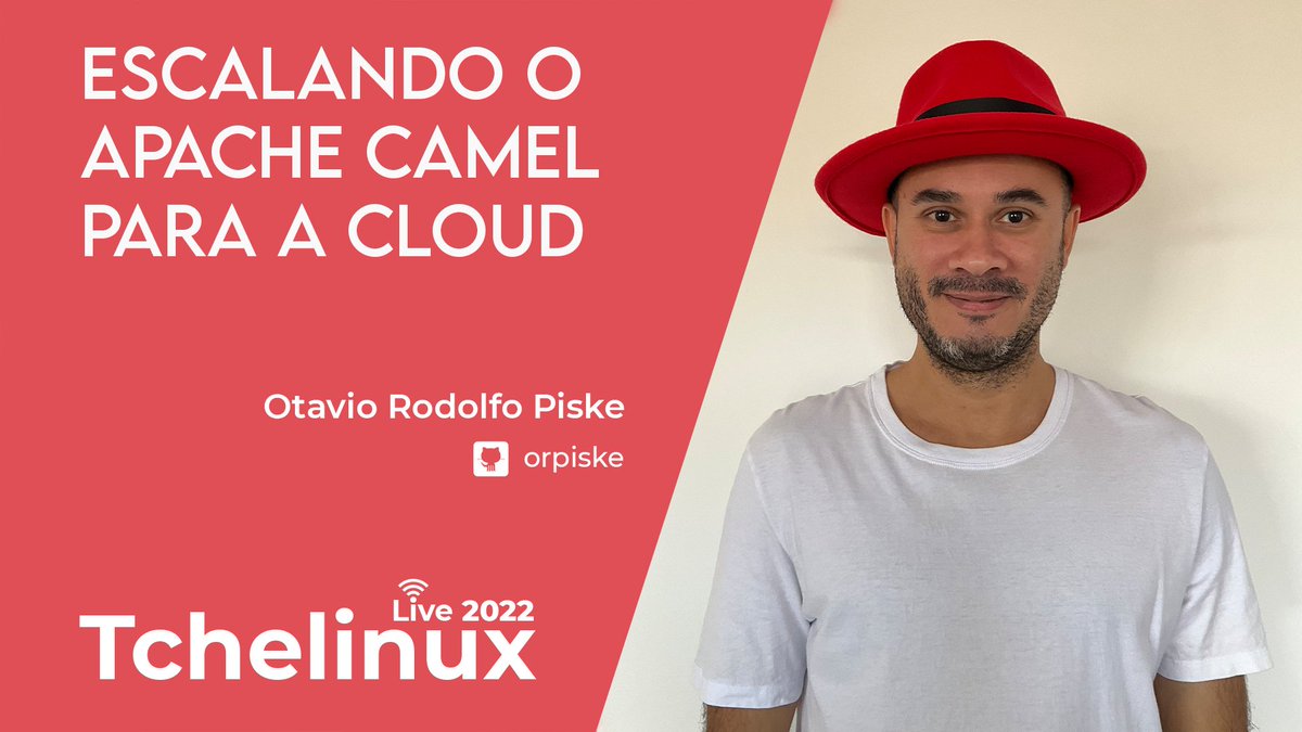 tchelinux's tweet image. A palestra "Escalando o Apache Camel para a Cloud" apresentada por Otavio Piske estreia nesta quinta, dia 06/10 às 20h! youtube.com/watch?v=skbhwB… #tchelinux_live_2022