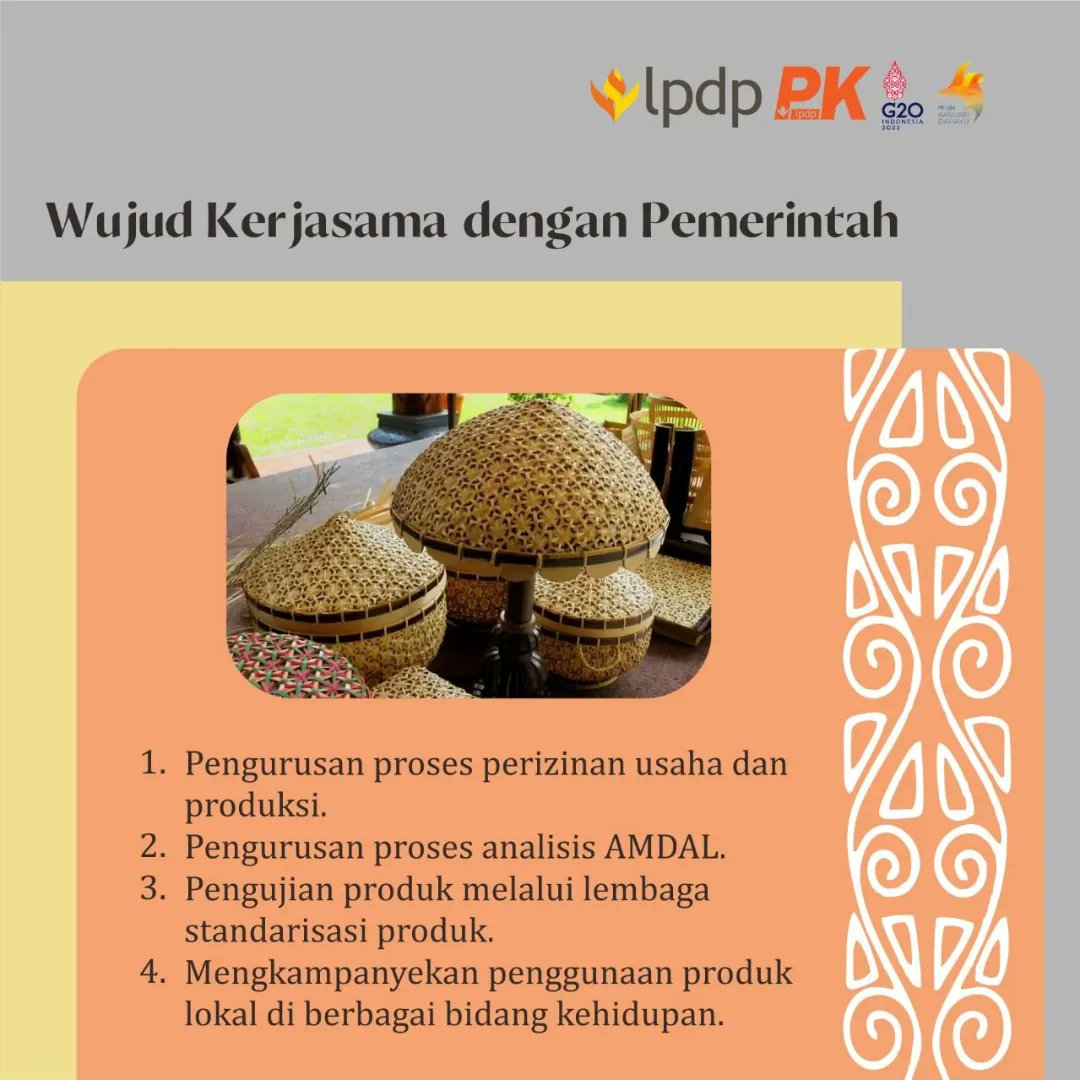 Renold72gar's tweet photo. Kampanye Sosial Day-9

Sinergi yang baik dengan pemerintah dalam hal perizinan, standarisasi, hingga pemasaran produk merupakan salah satu langkah yang penting dalam meningkatkan produktivitas produk lokal kita agar bisa berdaya saing tinggi di pasaran. 

@LPDP_RI https://t.co/ft5dCAAzfo