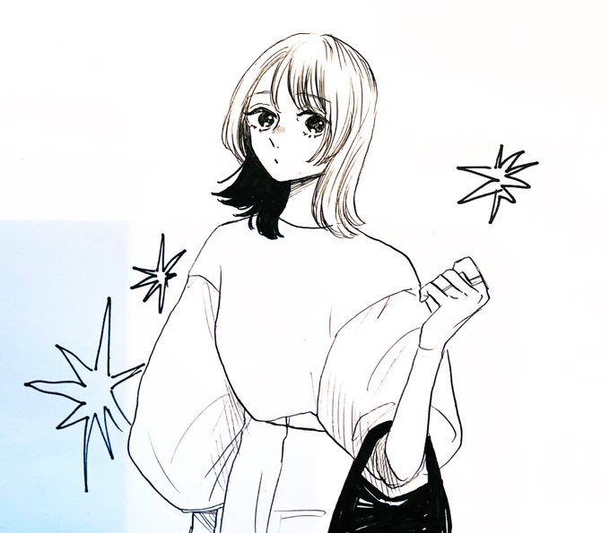 姫カット落書き 