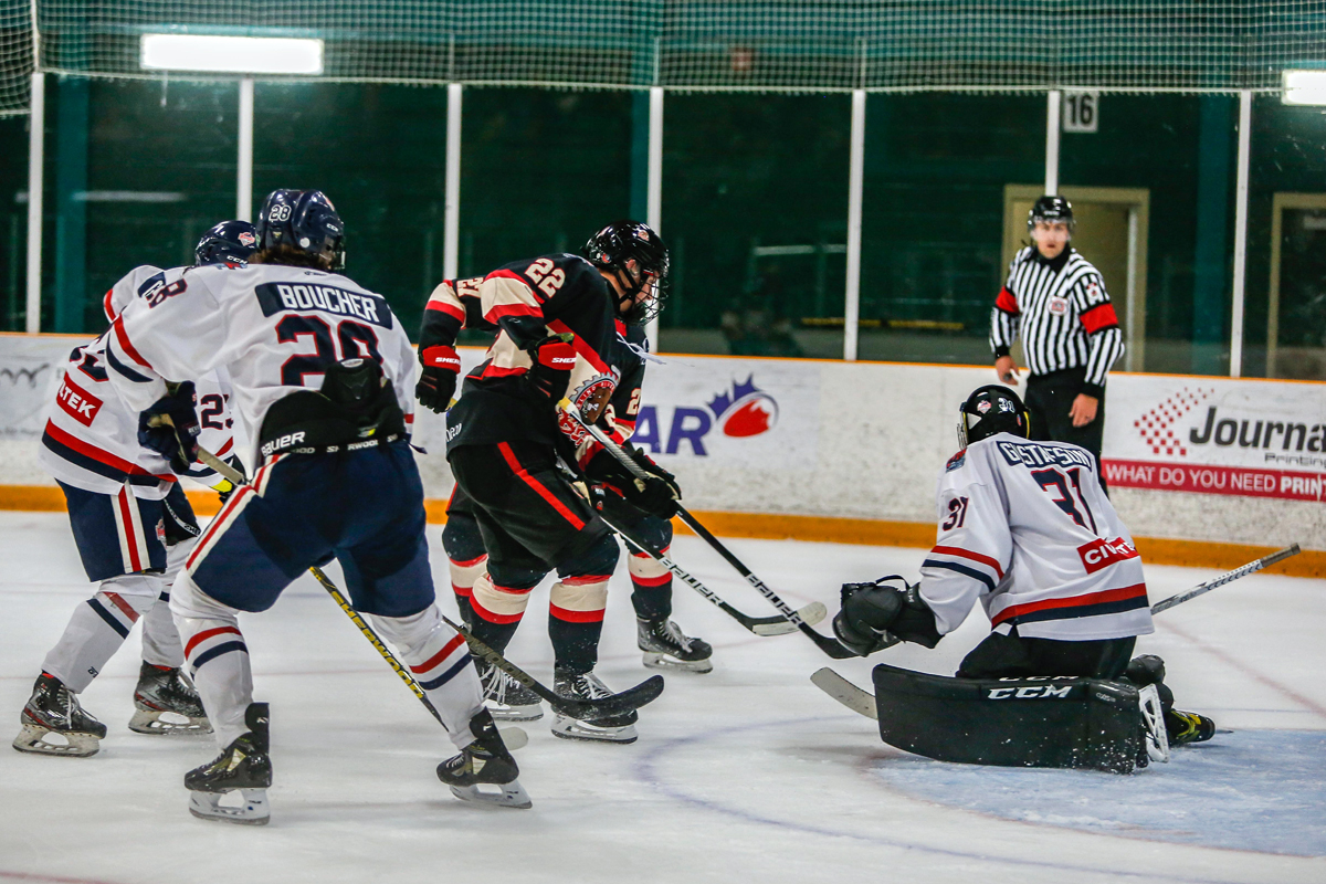 Back-to-back shutouts for Burns as <a href="/BeaversNOJHL/">Blind River Beavers</a> blank <a href="/RapidsNOJHL/">French River Rapids</a> to conclude #NOJHL Showcase. Game recap: nojhl.com/back-to-back-s… - Photo credit: Sudbury Light Event Photography - <a href="/nojhlmedia/">NOJHL Media</a>