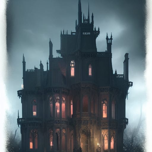 RestlessShadow's tweet image. creator.nightcafe.studio/u/RestlessShad… playing around with @NightcafeStudio and created this wonderful haunted house. Now, to give it a story...