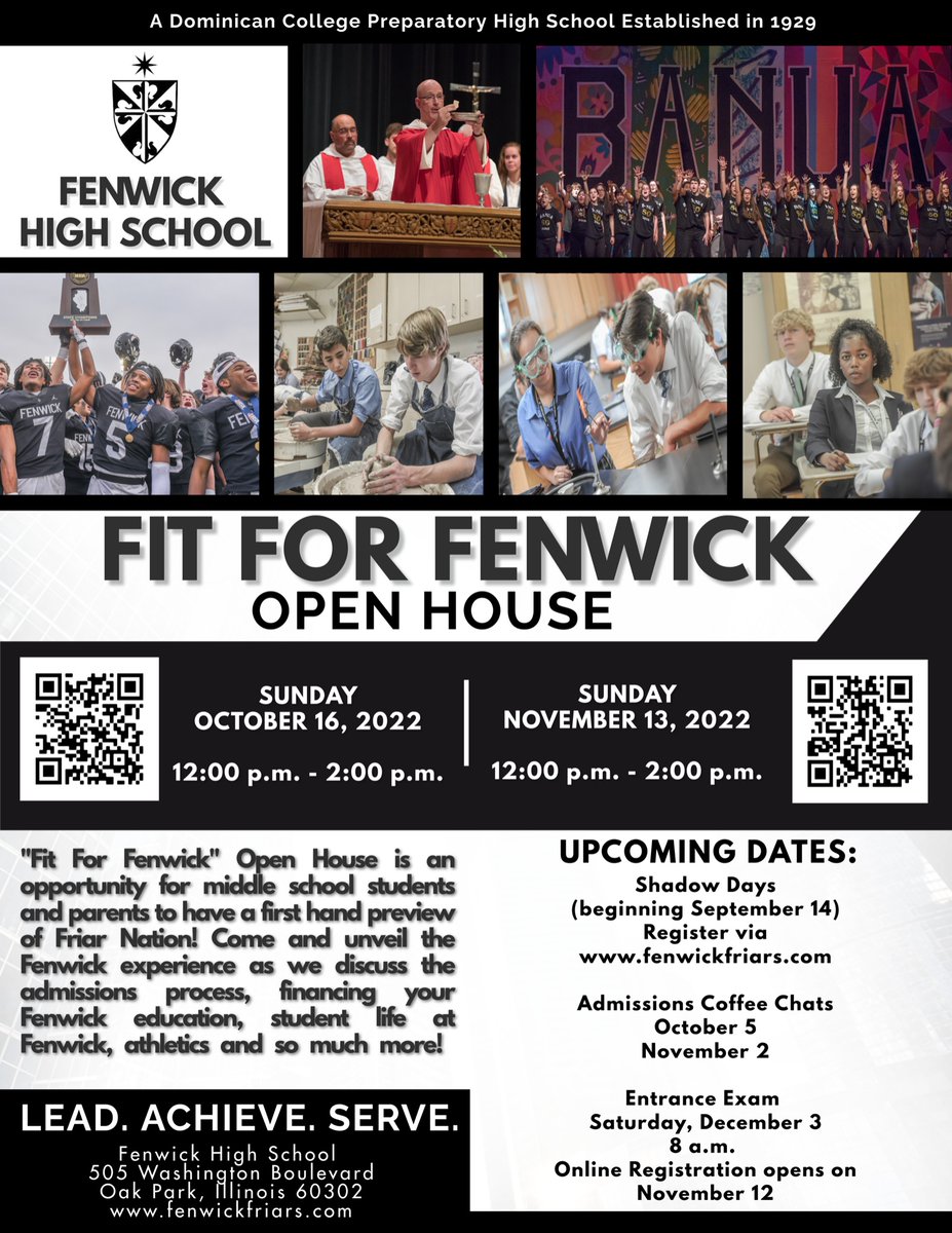 We are counting down the days! T-11 days! Have you registered to attend Open House at Fenwick?! Today is a GREAT day to register! Don’t delay!

Click the link to register! 

docs.google.com/forms/d/e/1FAI…