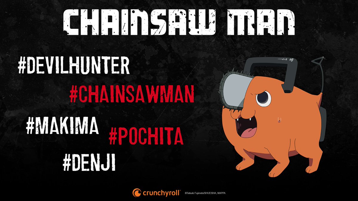 chainsawman_la's tweet photo. ¡Usa estos hashtags para que Pochita se apodere de Twitter antes del estreno de #ChainsawMan el 11 de octubre! https://t.co/C7L6Fz0fUb