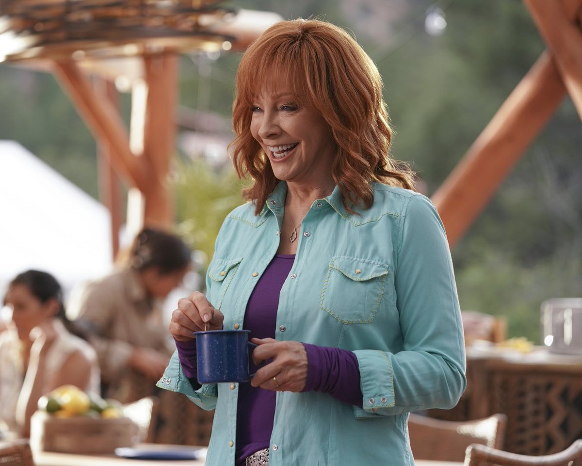 reba's tweet photo. Grab a warm cup of somethin’ and settle in for a new episode of #BigSky starting now on ABC! @BigSkyABC https://t.co/CldxK0C0FE