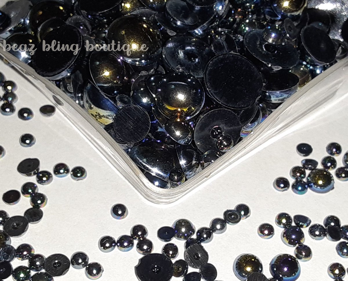 beazboutique's tweet photo. Excited to share the latest addition to my #etsy shop: Black AB Half Round Flat Back 3MM - 10MM Faux Pearls For Craft Embellishment * Nail Art * DIY Deco * PICk A sIZE https://t.co/aQnSAEmA9r #blackabpearls #blingpearls #abflatbackpearls #abpearls #pearls4tumblers https://t.co/z0kyqVy9KK