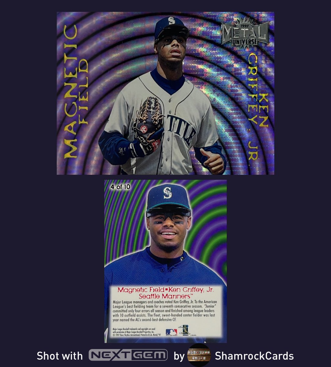 ShamrockCards's tweet photo. KEN GRIFFEY JR 1997 METAL UNIVERSE MAGNETIC FIELD #4
See This Card: https://t.co/kA3RchfQUA
See Entire Collection: https://t.co/jSw8GV4XkY
@nextgemapp #cards #90sinsert #baseballcards #thehobby #baseball #topps #kengriffeyjr https://t.co/Cxpv1QPQK4