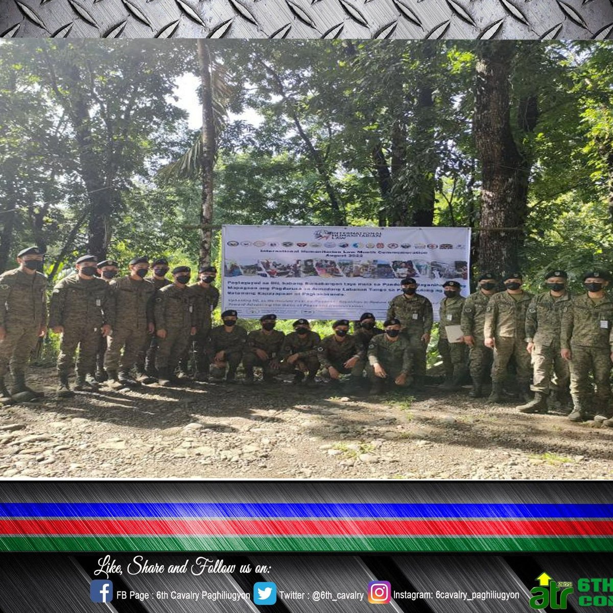 6th_cavalry's tweet photo. The 6th Cavalry Company (S), Armor Division, PA troops led by CPT IÑIGO C OROSCO II (ARM) PA joins the commemoration of International Humanitarian Law (IHL) https://t.co/Nq8kjSWxBd